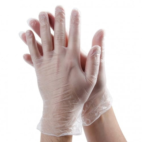 Clear Unpowdered Disposable Vinyl Gloves