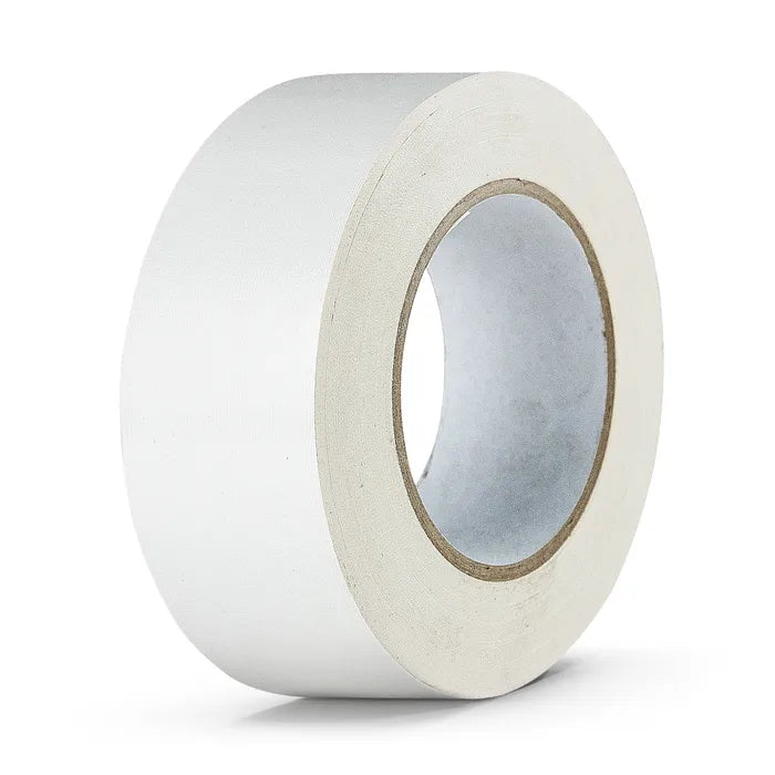 White superior cloth tape roll — 48mm x 25m, suitable for sealing, binding, and general-purpose applications