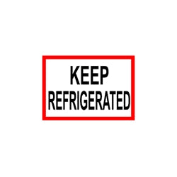 “KEEP REFRIGERATED” Label 100mm x 75mm (500/Roll)