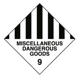 Miscellaneous Dangerous Goods 9 Labels