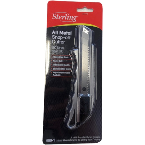 Sterling Silver Metal Auto-Lock Knife