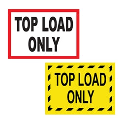 “TOP LOAD ONLY” Label 100mm x 75mm (500/Roll)