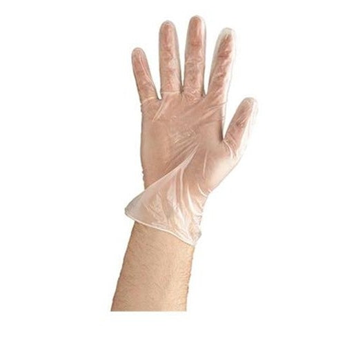 Clear Powdered Disposable Vinyl Gloves