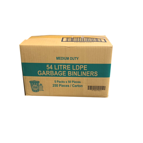 54Ltr Heavy Duty Black Garbage Bags