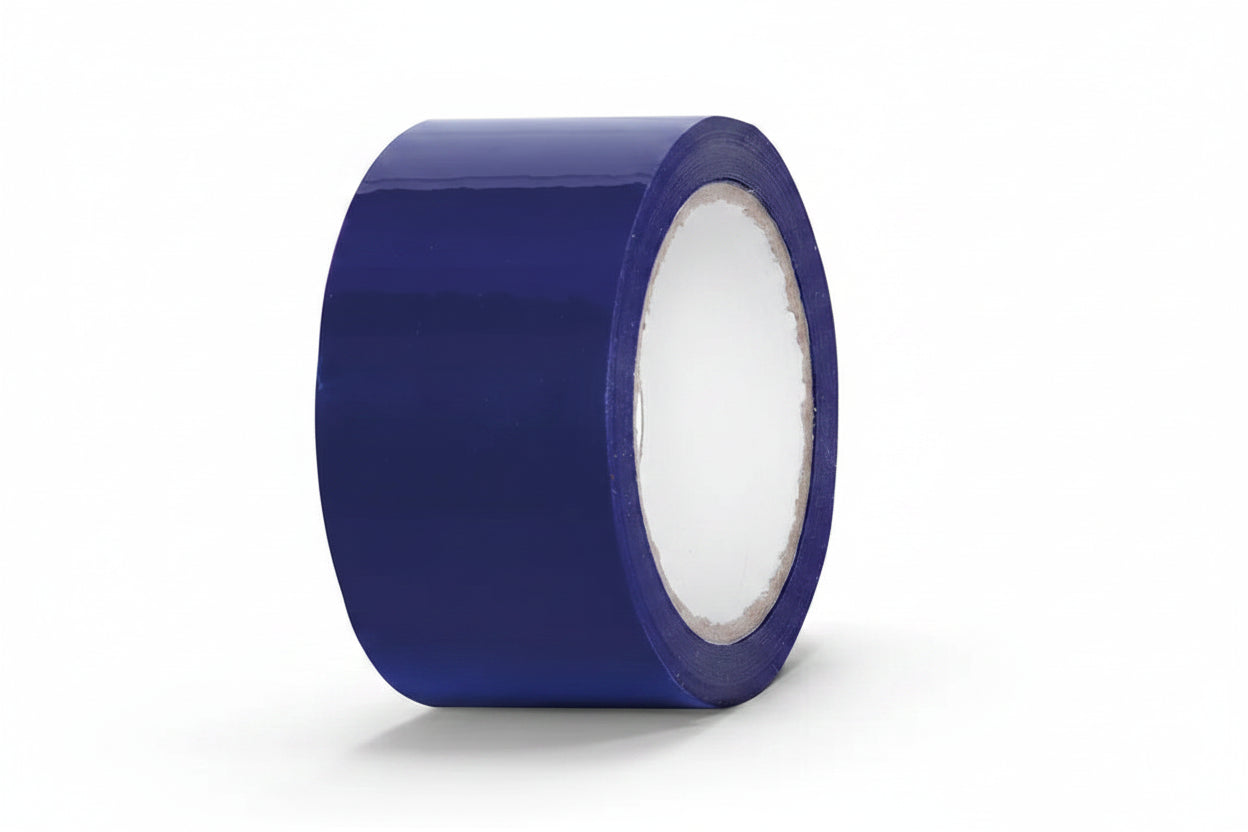 IMPAK coloured packaging tape roll — 48mm x 66m, blue, for colour-coded carton sealing and general packaging applications.