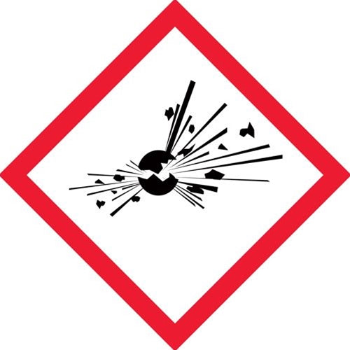 DG Explosives Label Tape 100mm x 100mm (500/Roll)