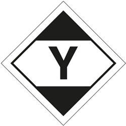 DG Dangerous Goods With Y Transport Labels 100mm x 100mm (1,000/Roll)