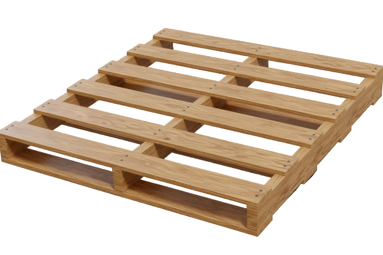 Wooden pallet on a transparent background