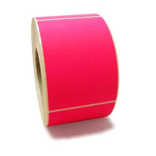 Plain Fluro Pink Labels 150mm x 100mm (660/roll)