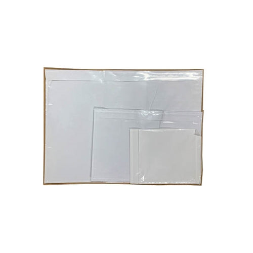 Plain Clear Front White Backed Adhesive Doculopes