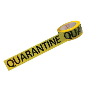 Quarantine (Black/Yellow) Acrylic Tape 48mm x 75m