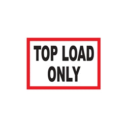 “TOP LOAD ONLY” Label 100mm x 75mm (500/Roll)