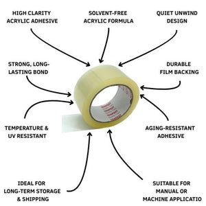 Tempest Acrylic Adhesive Tape 48mm x 75m Clear (72/Carton)