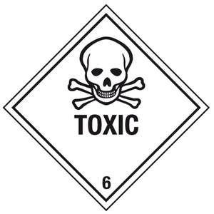 DG Toxic 6 Labels 100mm x 100mm (1,000/Roll)